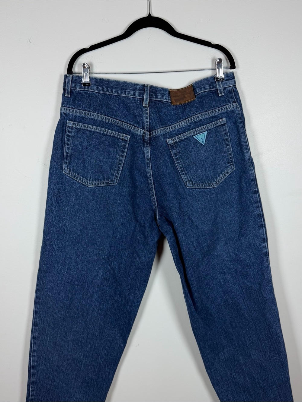 Guess Jeans Mens 36 Blue Denim Loose Fit Tapered Cotton Leg Vintage 90s - Picture 8 of 9